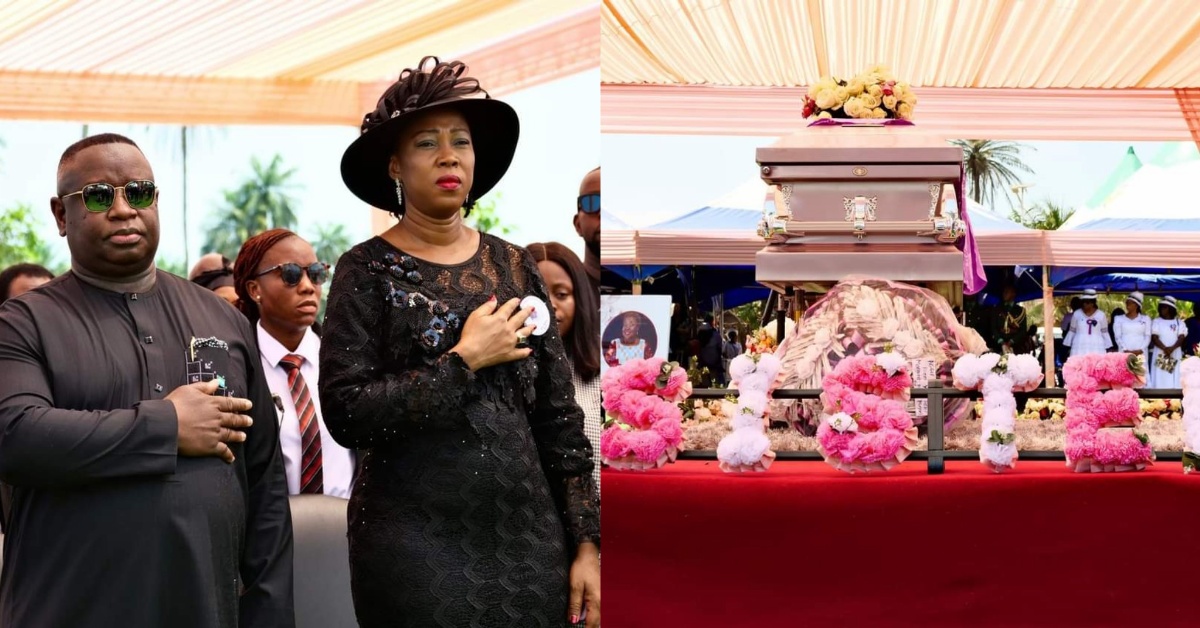 President Bio And Wife Fatima Bio Attend Funeral Mass For Late Sister in Tihun