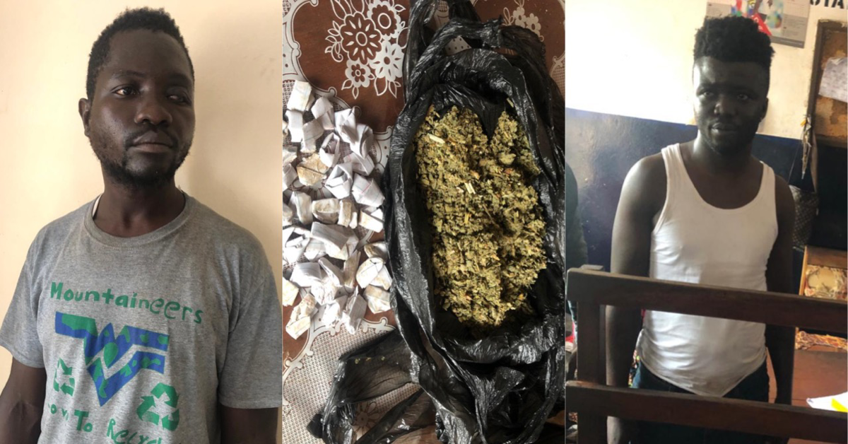 Police Arrest Two Drug Dealers With Large Quantities of Kush And Cannabis in Kambia District