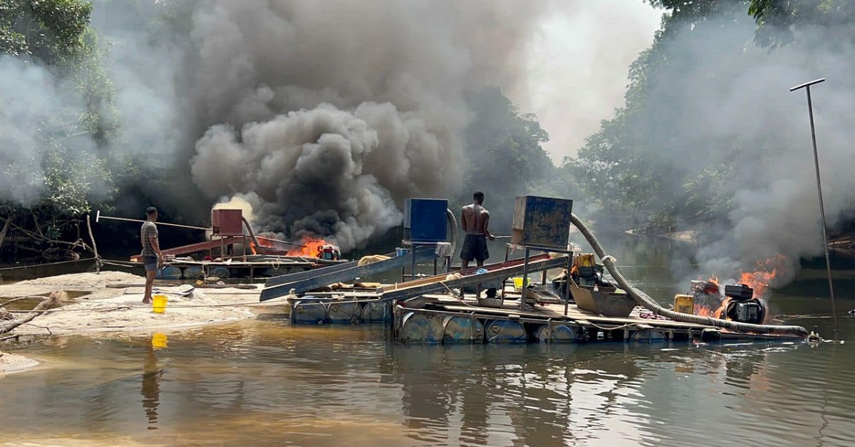 EPA Demolishes Over 70 Dredge Machines Used in Illegal Mining