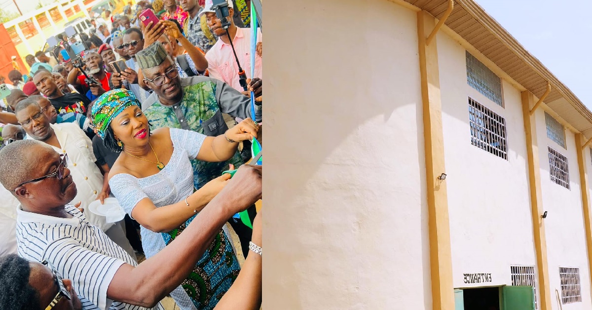 First Lady Commissions Fatima Maada Bio Multi-Purpose Hall in Kenema
