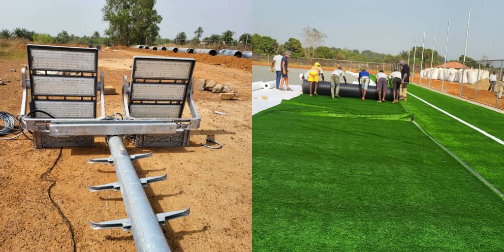 Installation of Artificial Turf Commences in Port Loko Mini Stadium