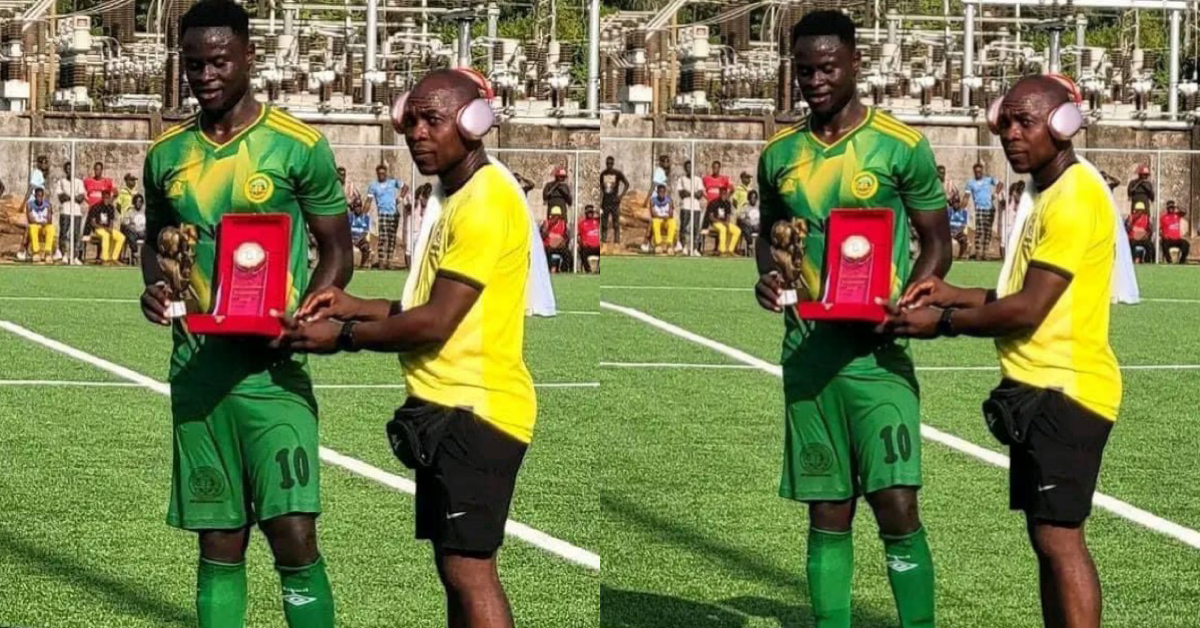 Musa Tombo Receives Award as COFA Golden Boot And Player of The Tournament
