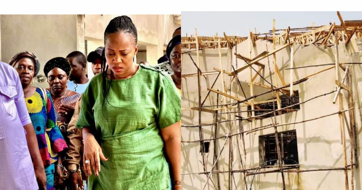 First Lady Fatima Bio Inspects Construction of SLPP Party Office in Kono District