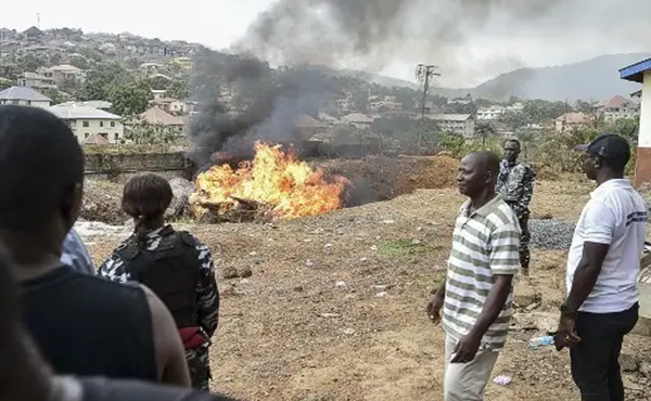 Sierra Leone Police Burn $200,000 Worth of Kush, Other Drugs