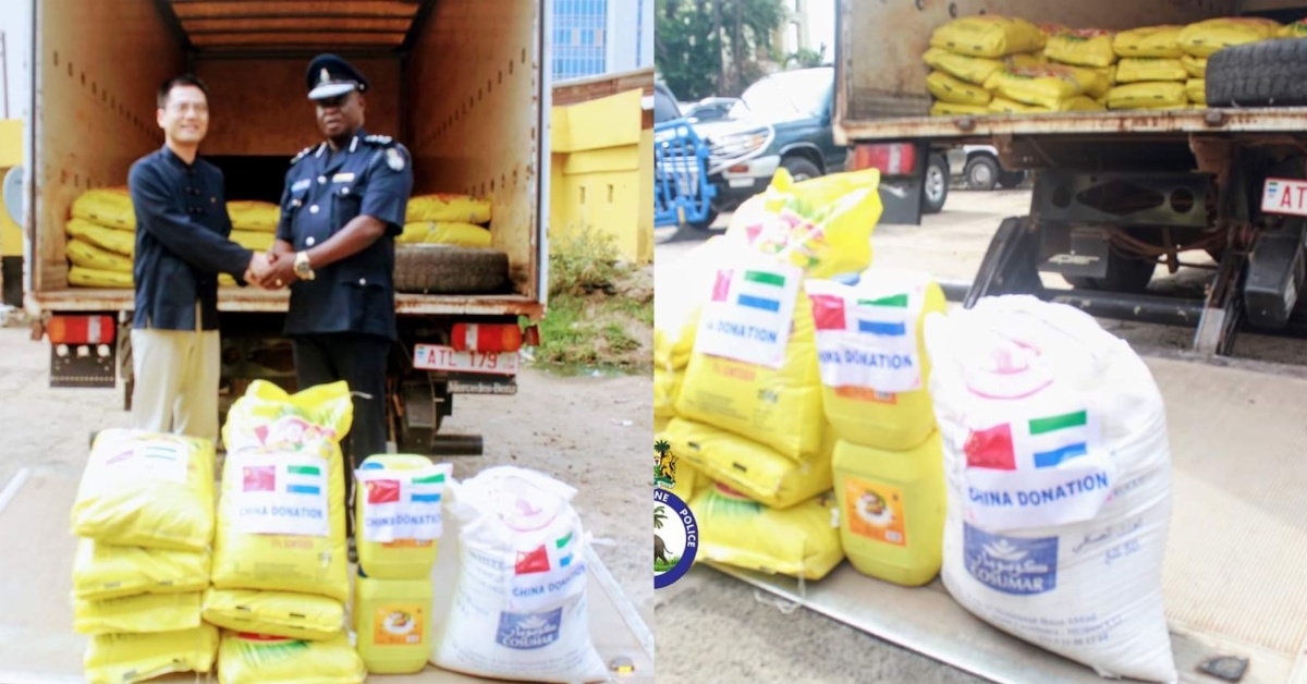 Chinese Embassy Donates Food Supplies to Sierra Leone Police