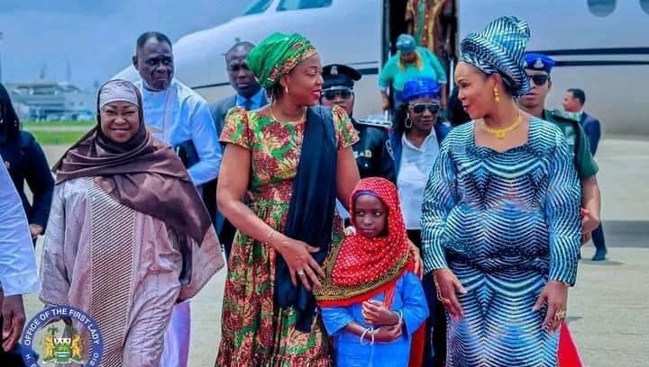 First Lady Fatima Bio Arrives in Nigeria For Cancer Awareness Seminar