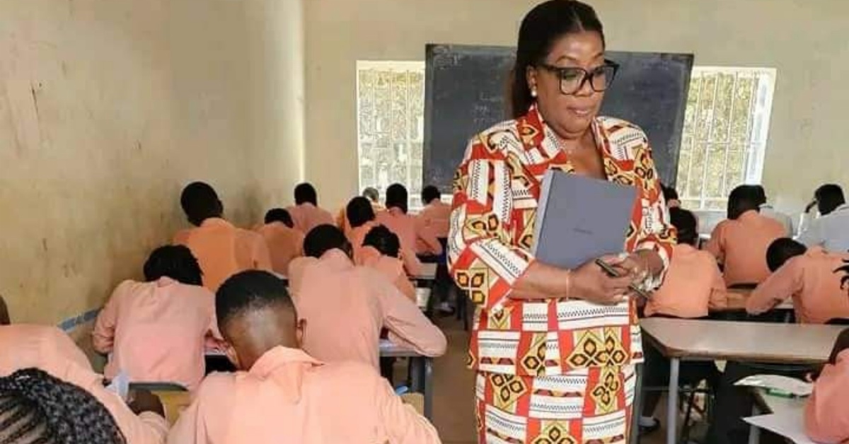 Deputy Education Minister Mamusu Patico Komeh Monitors WASSCE Exams