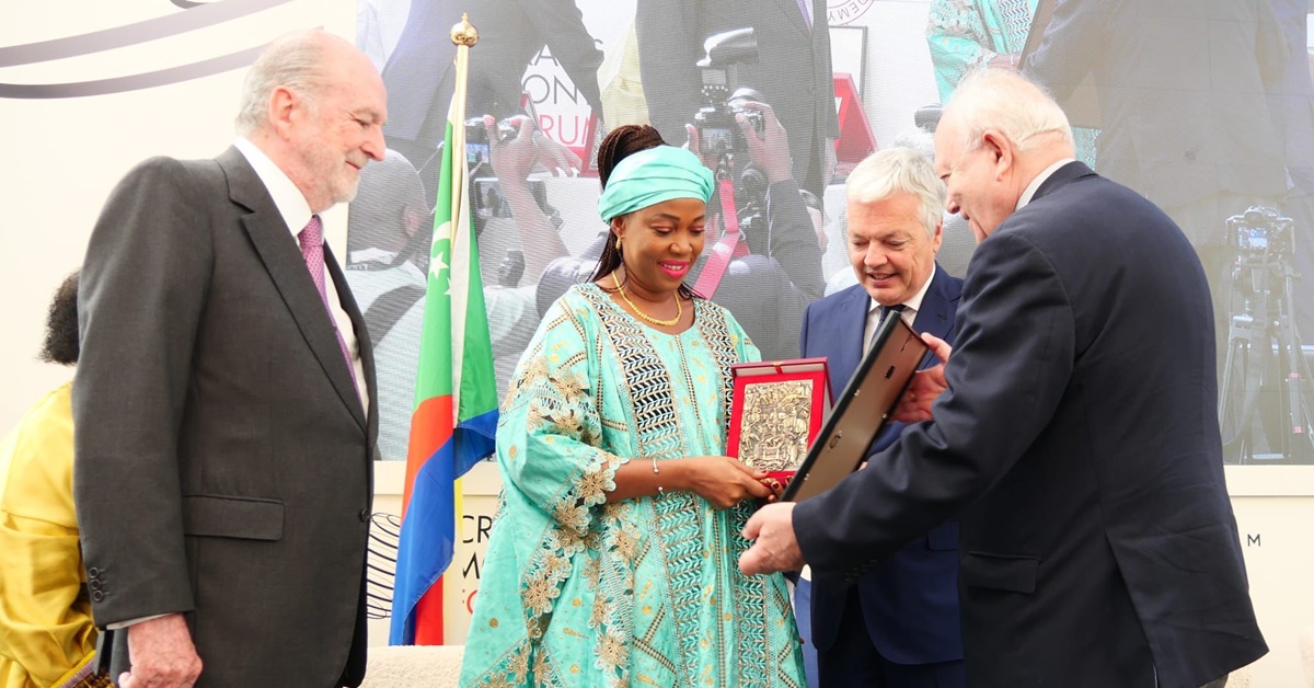 First Lady Fatima Bio Receives Special Crans Montana Award in Belgium