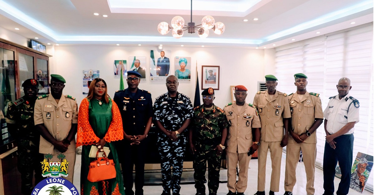 IGP William Fayia Sellu Receives Delegation from Guinean Defence College