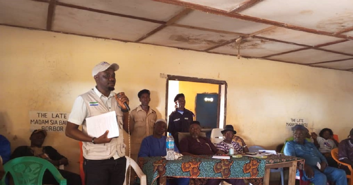 Kono District Security Coordinator Launches Chiefdom-Level Security Awareness Initiative