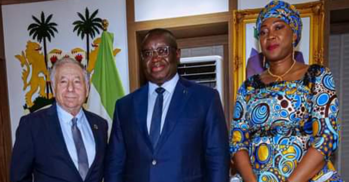 President Bio And First Lady Fatima Bio Hosts UN Special Envoy on Road Safety
