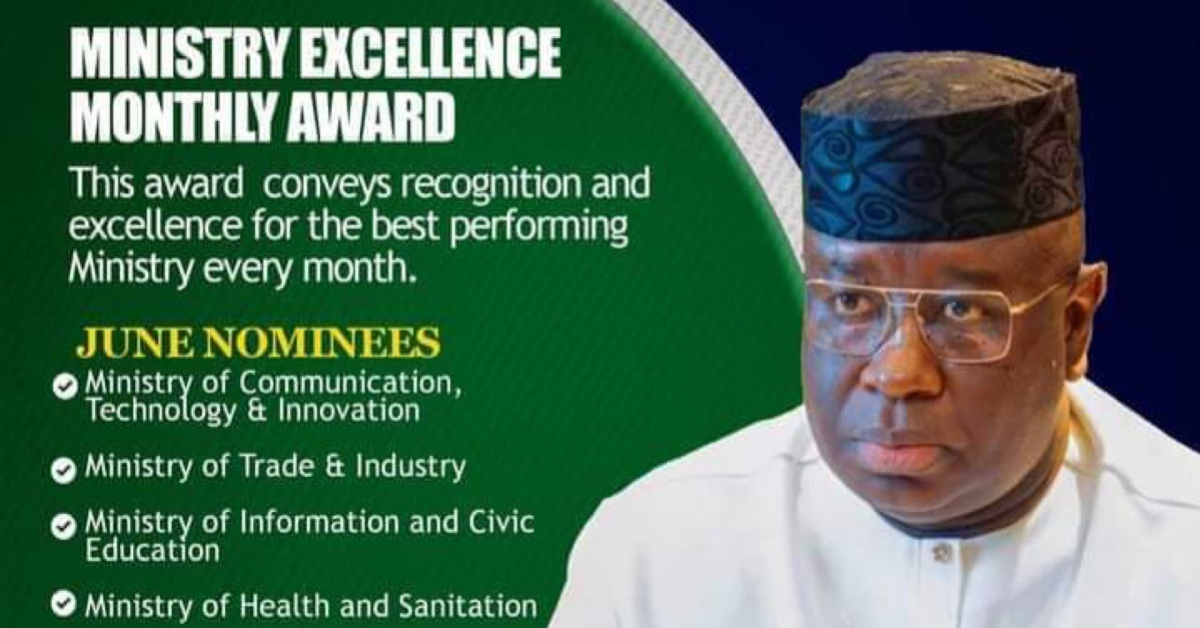 Ministry Excellence Monthly Award Introduced to Recognize Sierra Leone’s Top-Performing Government Ministries