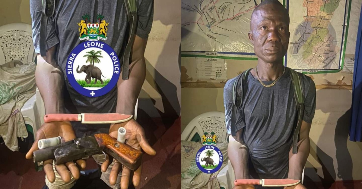 Man Arrested with Locally Made Pistol in Kenema