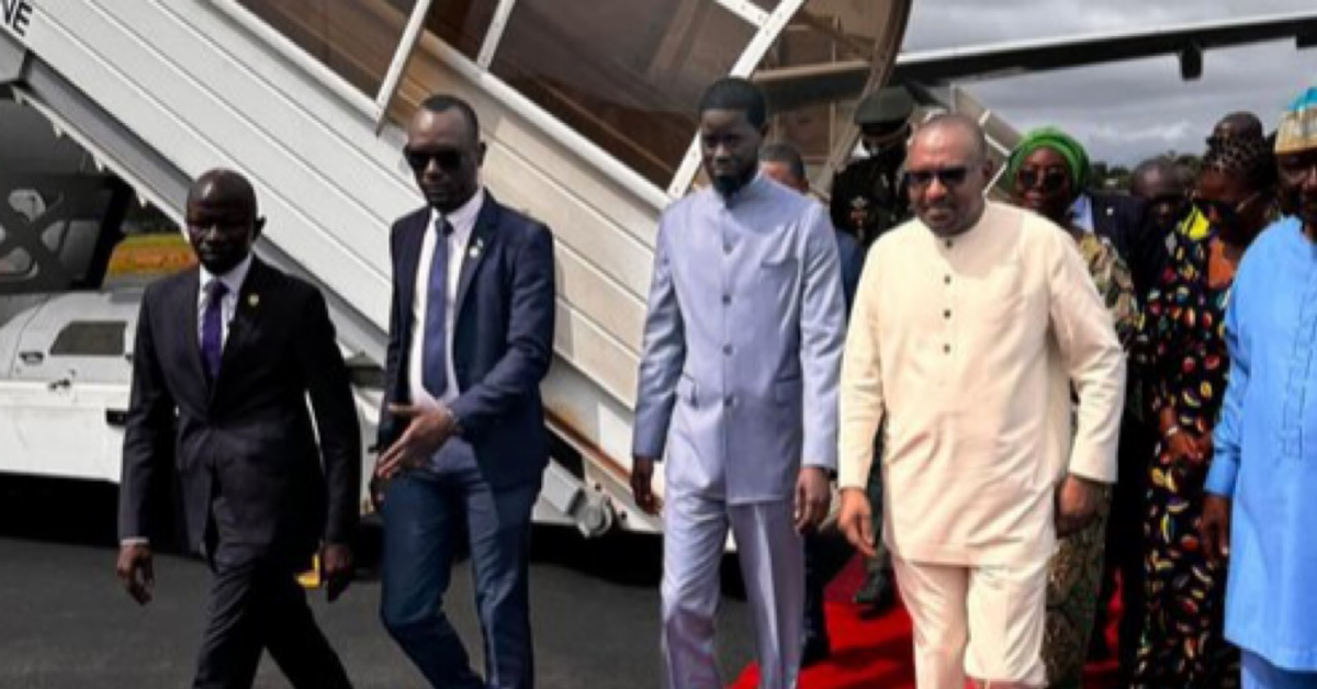 Senegalese President Diomaye Faye Arrives Sierra Leone on Diplomatic Visit Today