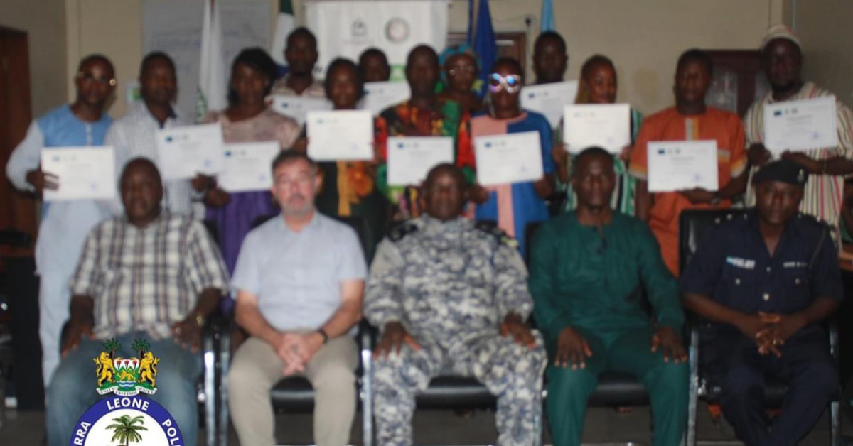 14 Sierra Leone Police Officers Get Certified in Automated Fingerprint Identification System