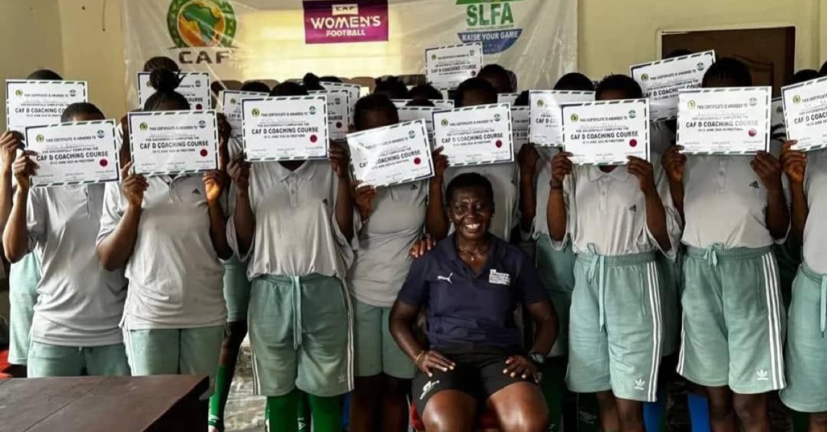 25 Female Inmates at Freetown Correctional Centre Earn D-License Football Coaching Certificates