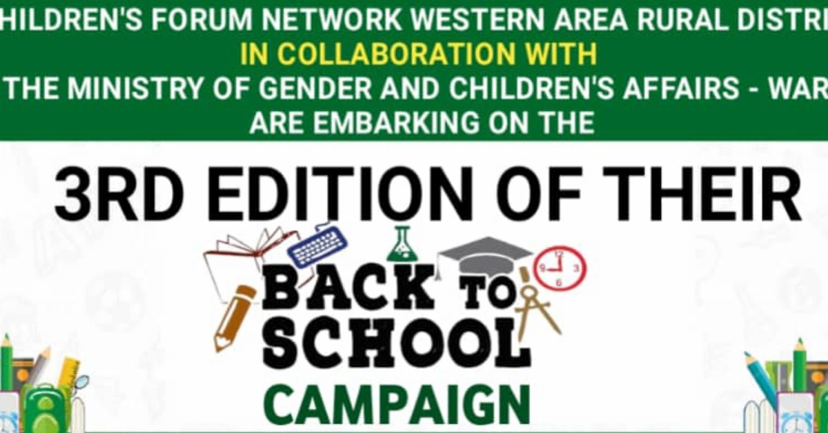 Children’s Forum Network to Embark on Annual “Back to School Campaign”, Calls For Support
