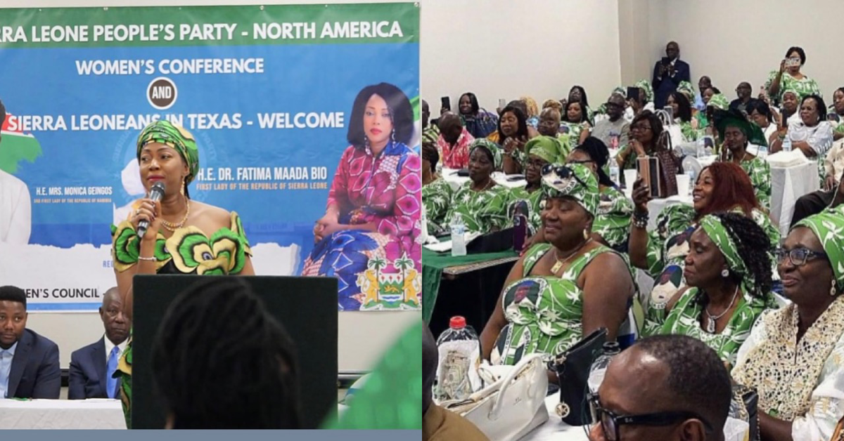 First Lady Fatima Bio Urges Unity Amid Flag Bearer Race at SLPP North America Women’s Council Conference