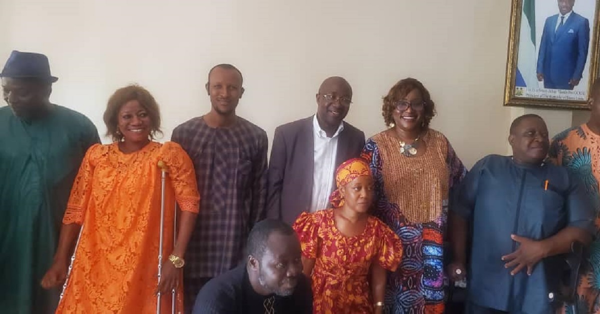 Minister of Social Welfare Receives SLUDI’s Newly Elected Executive Members