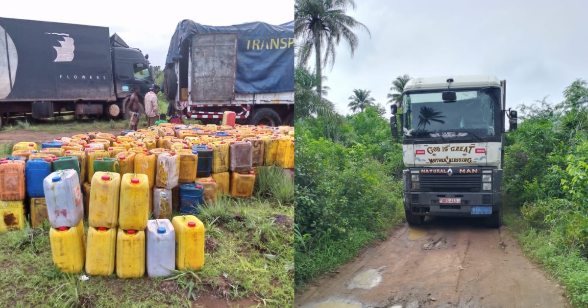 Four Fully Loaded Trucks Smuggling Palm Oil to Neighbouring Guinea Arrested in Kambia