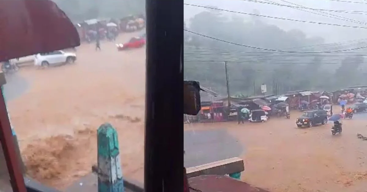 Regent Park Flooded After Heavy Rains in Freetown