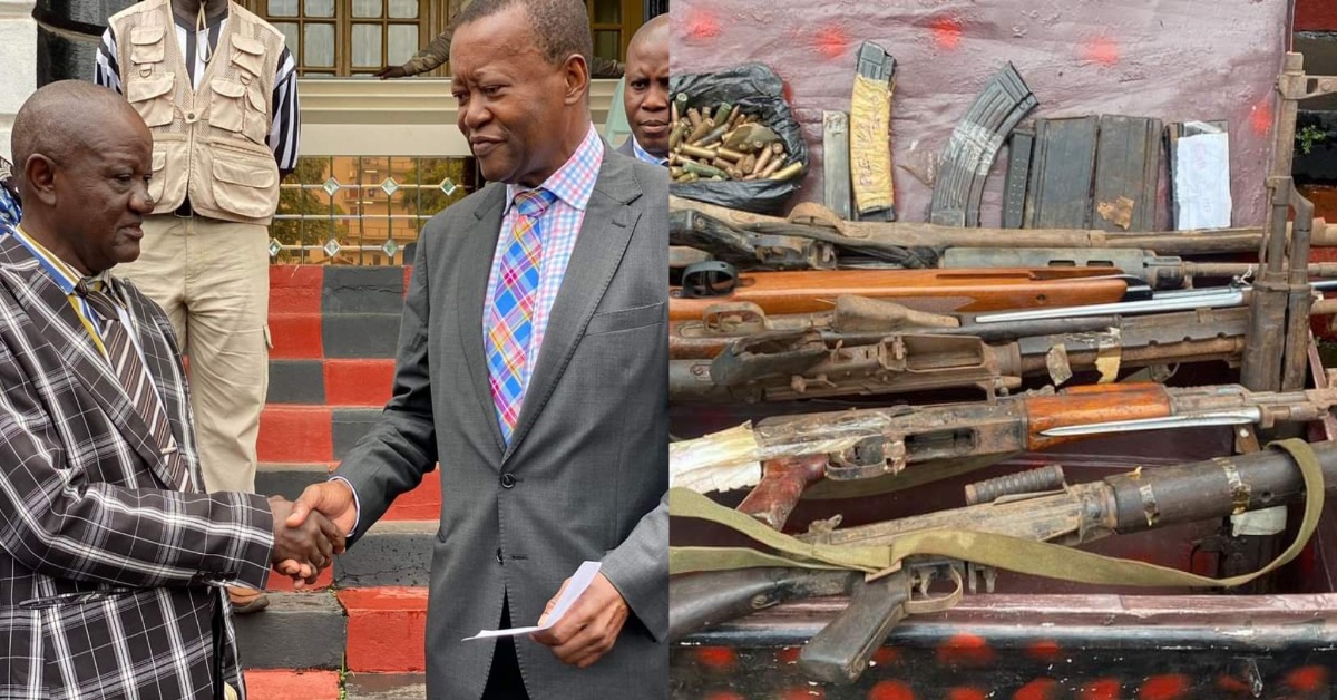 Judiciary Hands Over Assorted Weapons to Small Arms Commission for Disposal