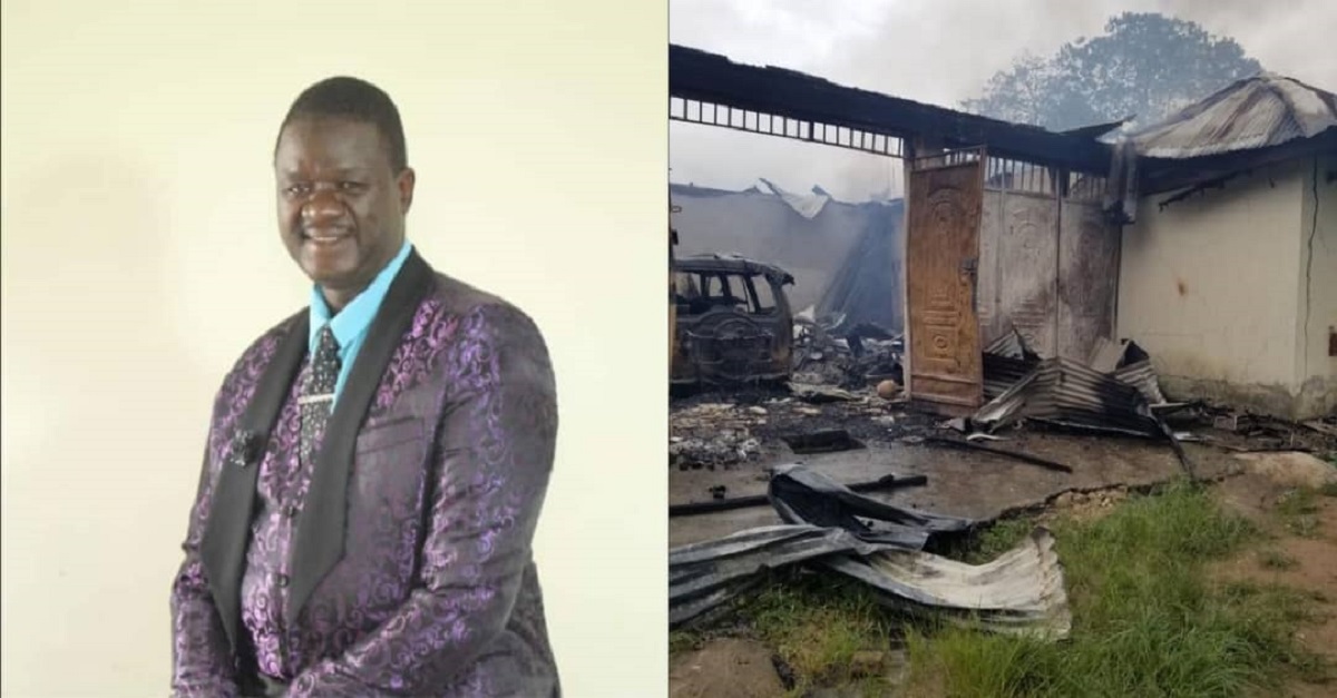 Fire Ravages House of Bishop in Koidu City Town