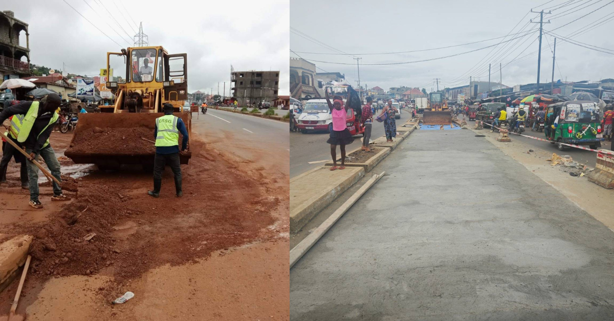 CRSG in Action with Maintenance of Wellington-Masiaka High way road