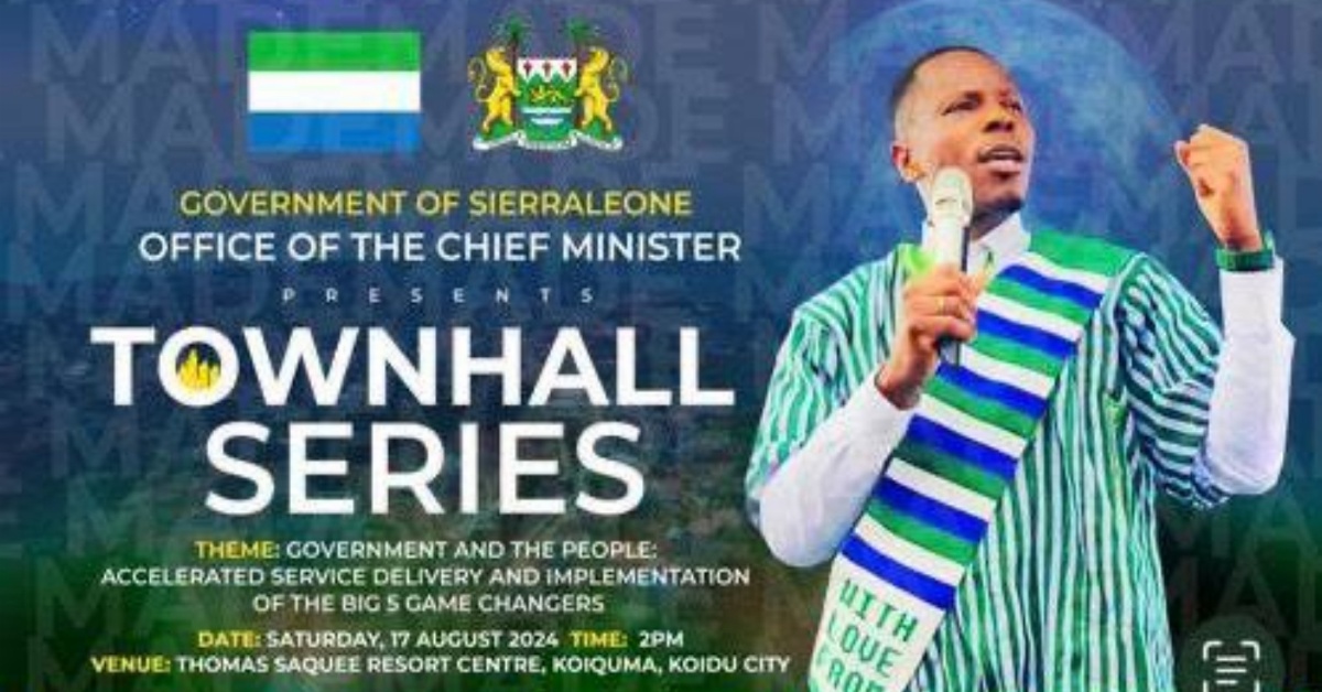 Chief Minister to Hold Town Hall Series in Koidu City