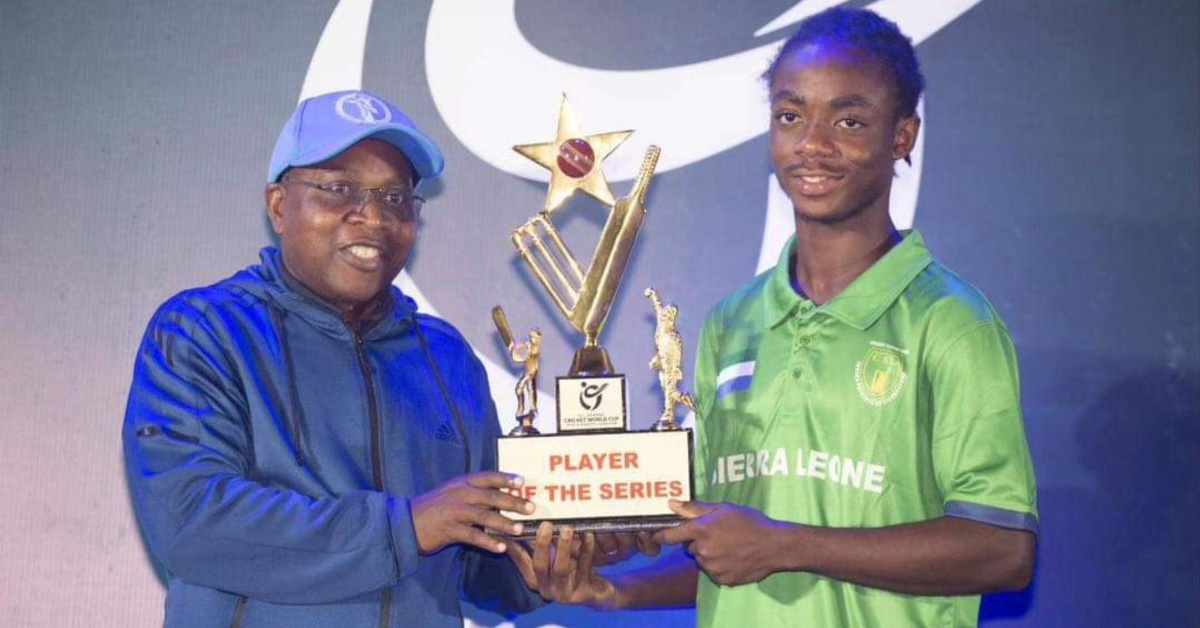 Sierra Leonean Cricketer, Raymond Coker Named Player of The Series at Africa Division 2 Qualifier