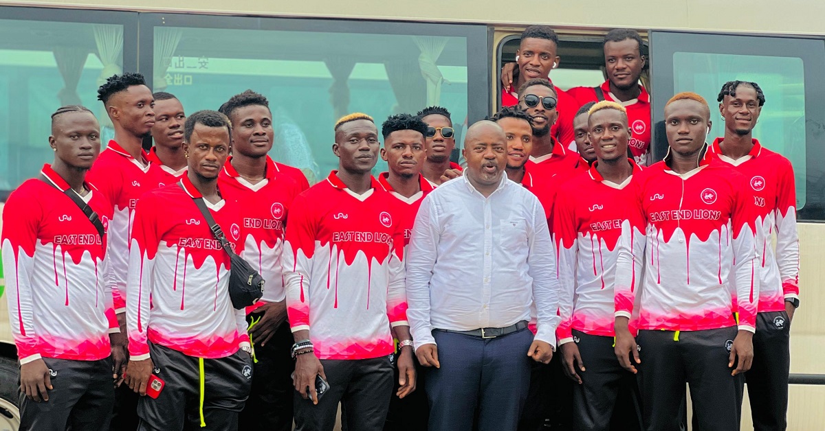 SLFA President Sends Off East End Lions FC Ahead of CAF Confederation Cup