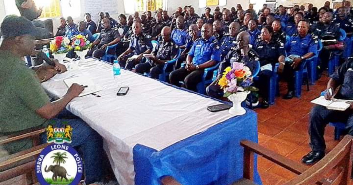 IGP William Fayia Sellu Addresses Traffic Officers on Professionalism