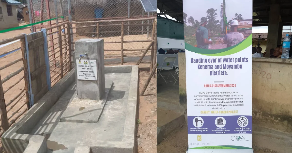 GOAL Sierra Leone Construct Solar-Powered Borehole For Mogbuama Village