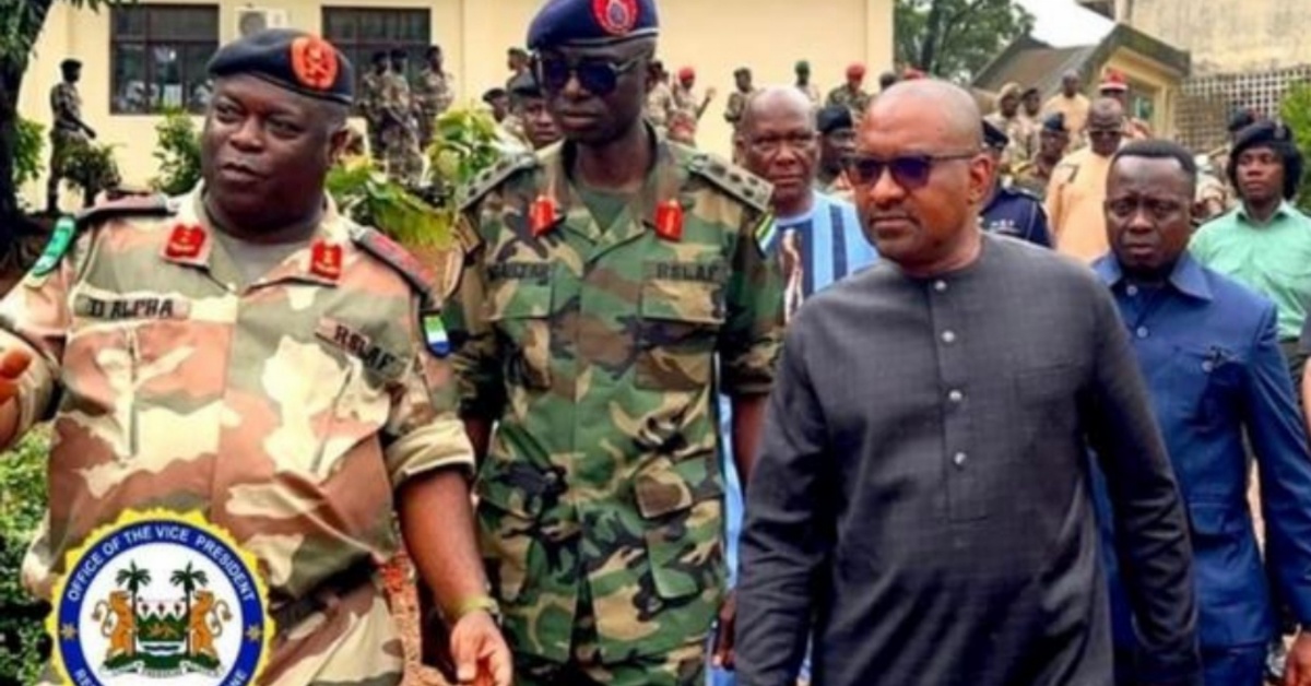 VP Juldeh Jalloh Engages Quick Response Force at Joint Force Command And 3rd Infantry Battalion