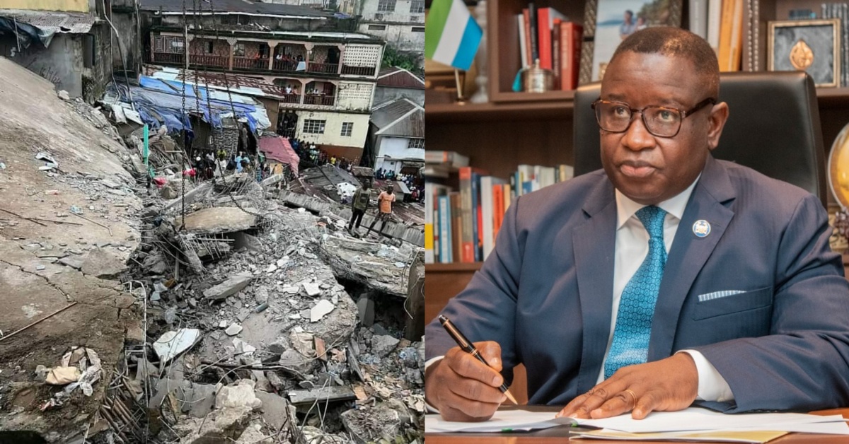 President Bio Condoles Victims of Freetown Building Collapse