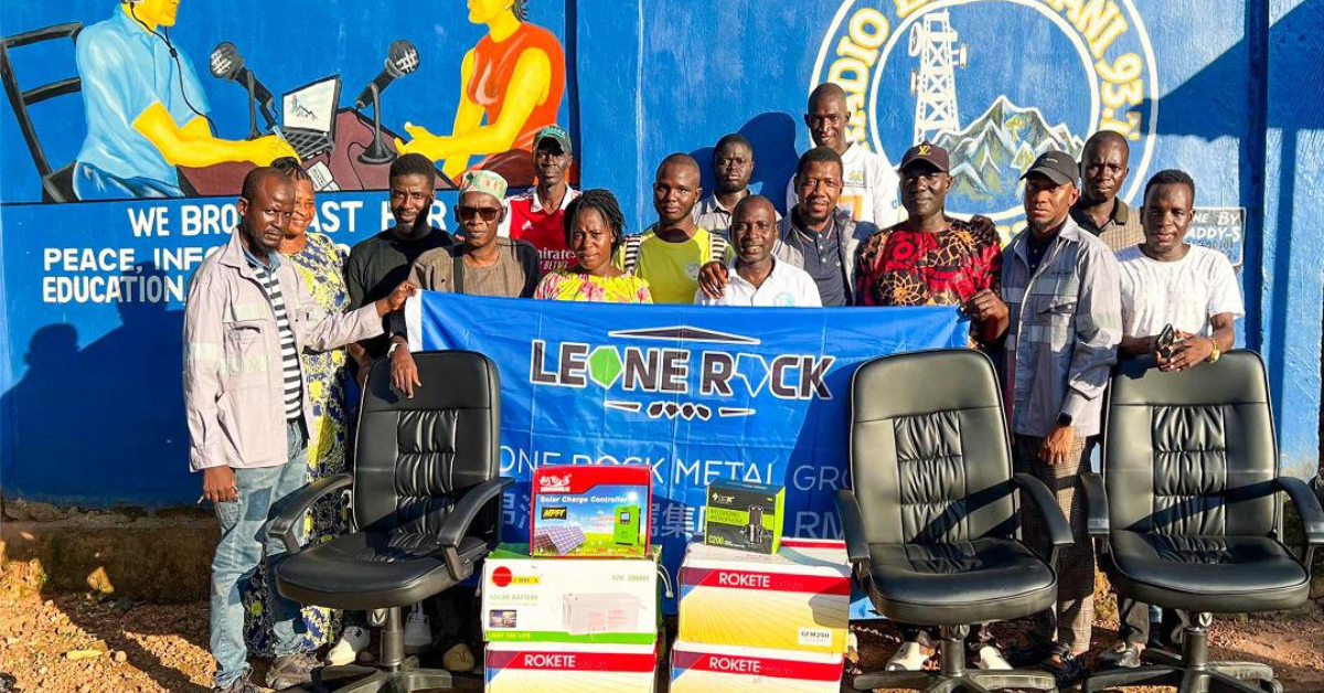 Leone Rock Metal Group Donates Equipment to Radio Bintumani, Boosting Community Communications