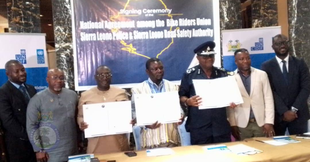 Bike Riders Sign Peace Agreement With Sierra Leone Police And Road Safety Authority