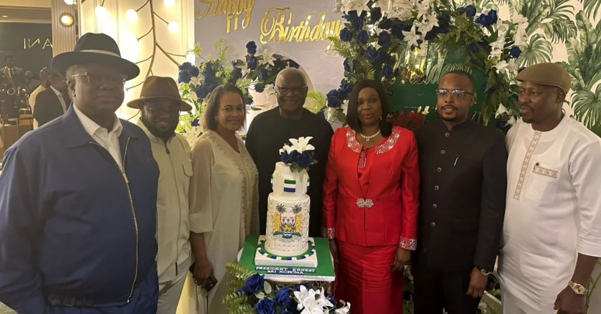 Nigerian Billionaire Hosts Former President Koroma’s Birthday Party in Victoria Island