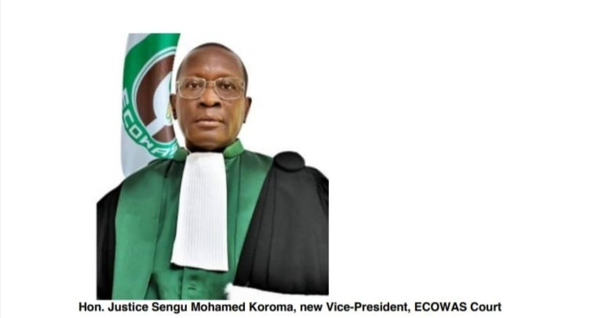 Sierra Leone’s Justice Sengu Koroma Elected Vice President of ECOWAS Court