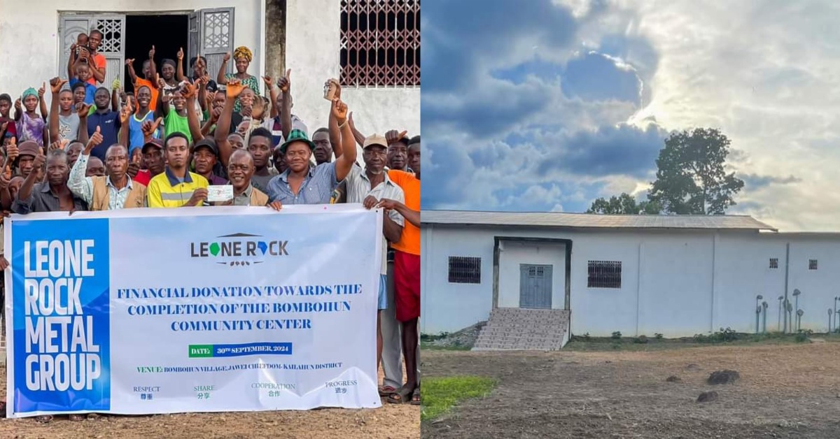 LRMG Provides Financial Support to Complete Community Center in Bombuhun Village