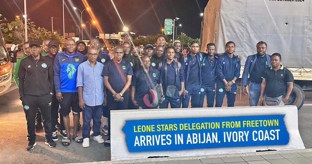 Leone Stars Delegation Arrives Safely in Abidjan Ahead of AFCON Qualifier