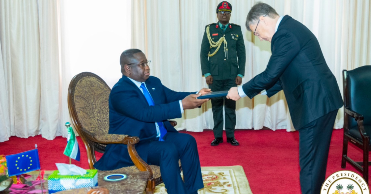 President Bio Receives Credentials from Newly Appointed EU Ambassador to Sierra Leone