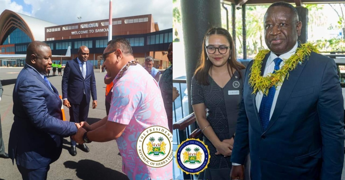 President Bio Arrives in Samoa Ahead of Commonwealth Meeting