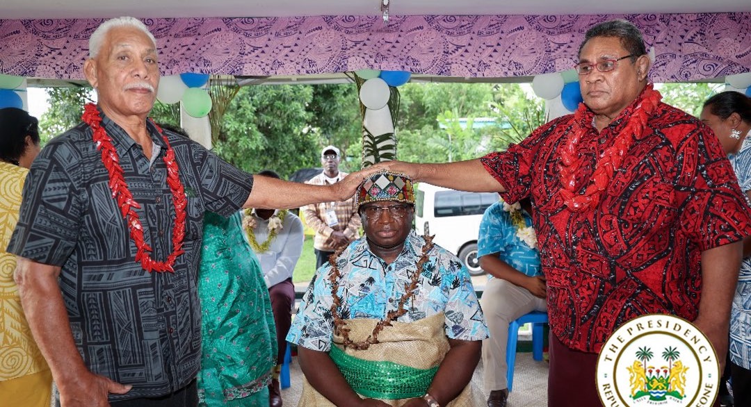 President Bio Crowned King in Samoan Village