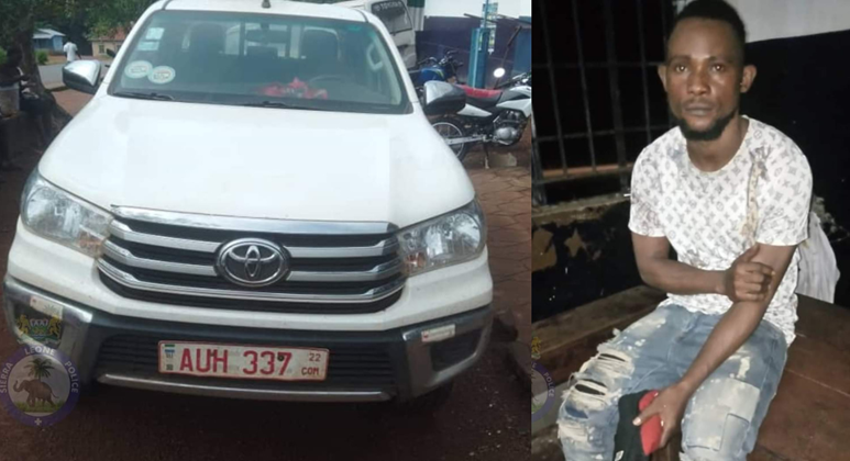 Suspected Stolen Vehicle Arrested by Sierra Leone Police in Kambia