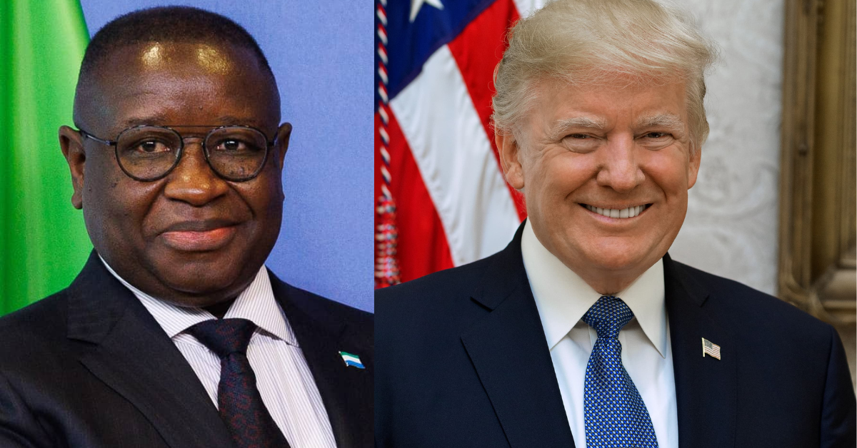 Sierra Leone’s President Julius Maada Bio Congratulates U.S. President-Elect Donald J. Trump