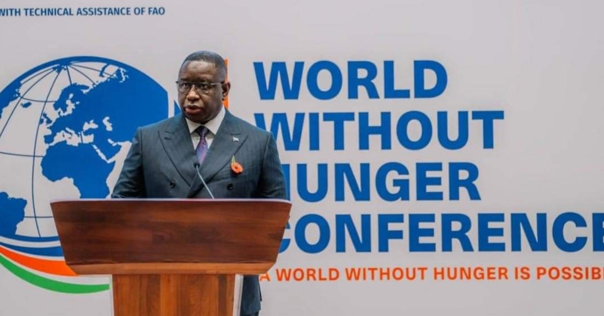 President Bio Addresses World Without Hunger Conference in Addis Ababa, Ethiopia