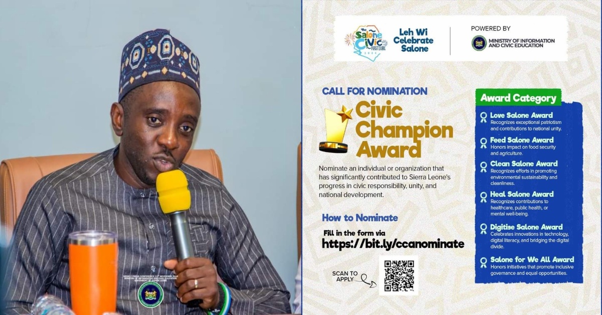 Ministry of Information Launches Civic Champion Awards to Honor Sierra Leone’s Unsung Heroes