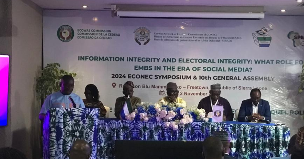 Sierra Leone Hosts 2024 ECONEC Regional Symposium Focused on Electoral Integrity in the Digital Age