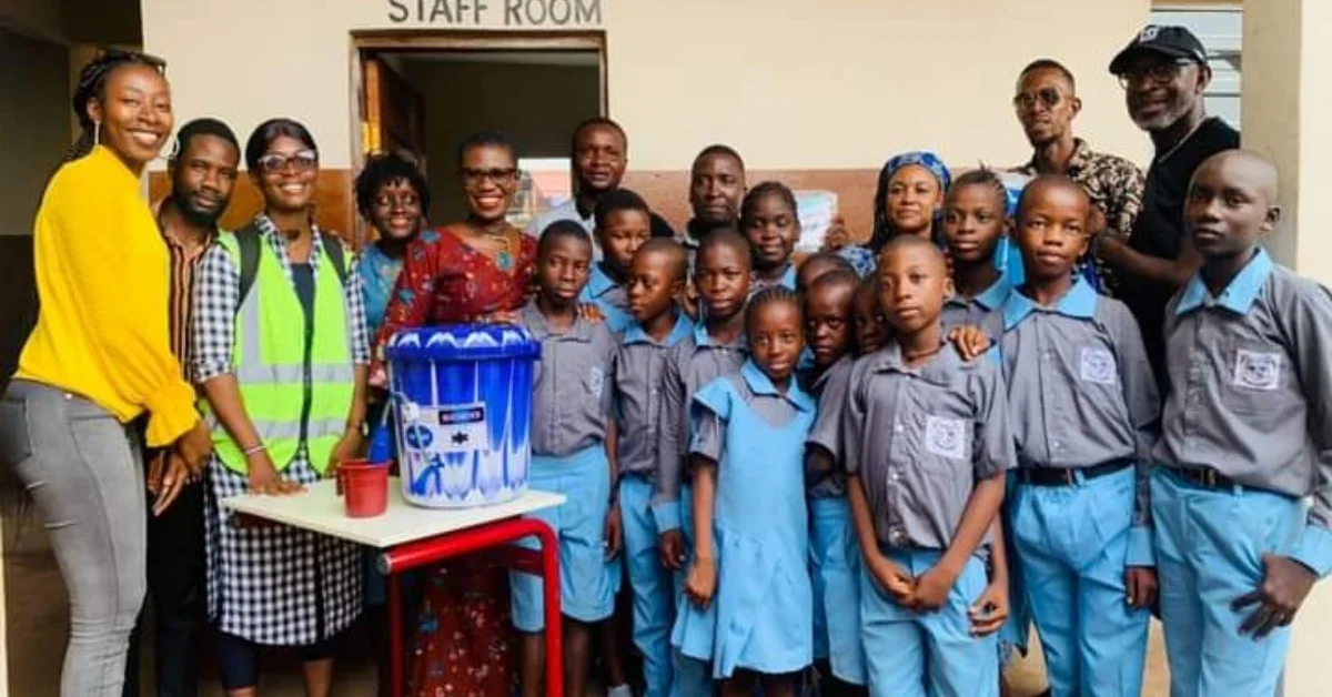 Freetown City Council Hands Over Handwashing Water Treatment Filter Kits to Kroo Bay Municipal Primary School